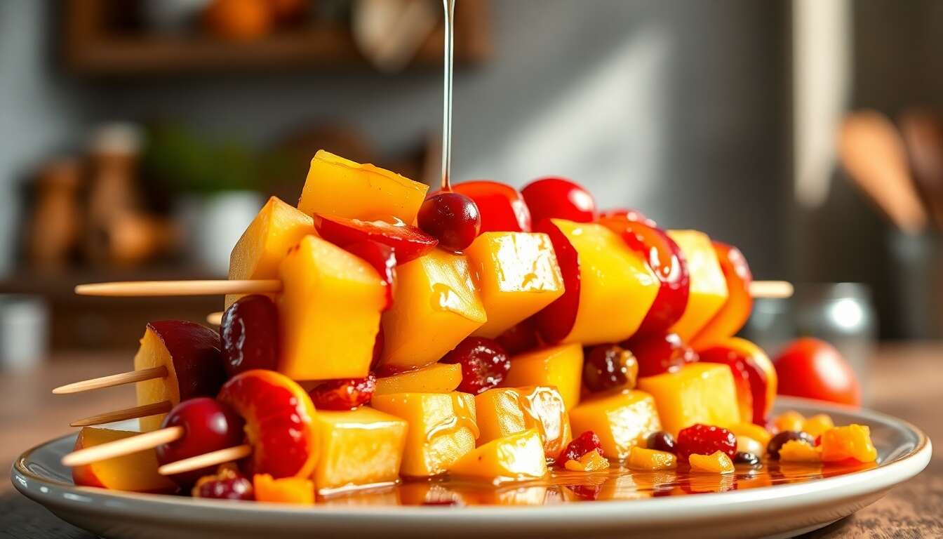 Les brochettes de fruits en folie : une explosion de saveurs sucrées et juteuses !