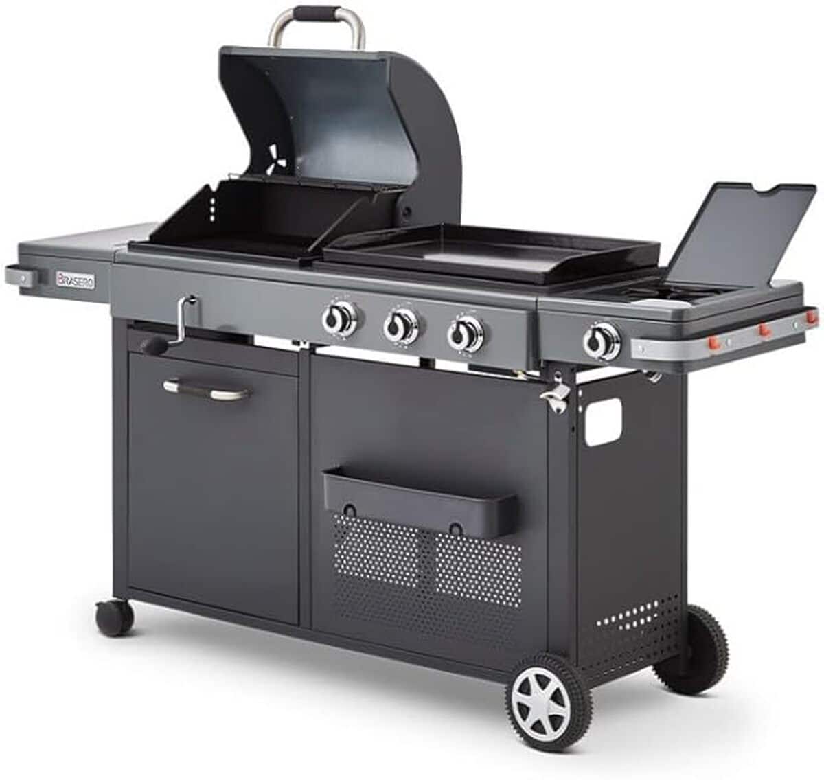 Test : brasero barbecue bi-energy Gun Metal XL, charbon et plancha 12, 95 kW