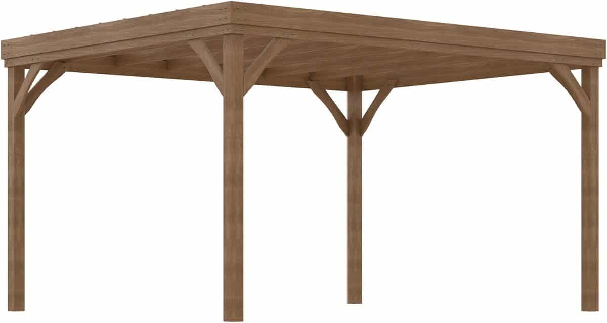 Test de la pergola autoportante Outsunny 4 x 3 m en bois