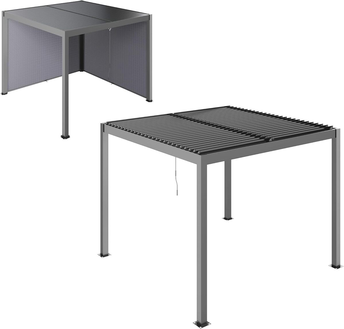 Test de la pergola bioclimatique Outsunny 3x3m en aluminium gris