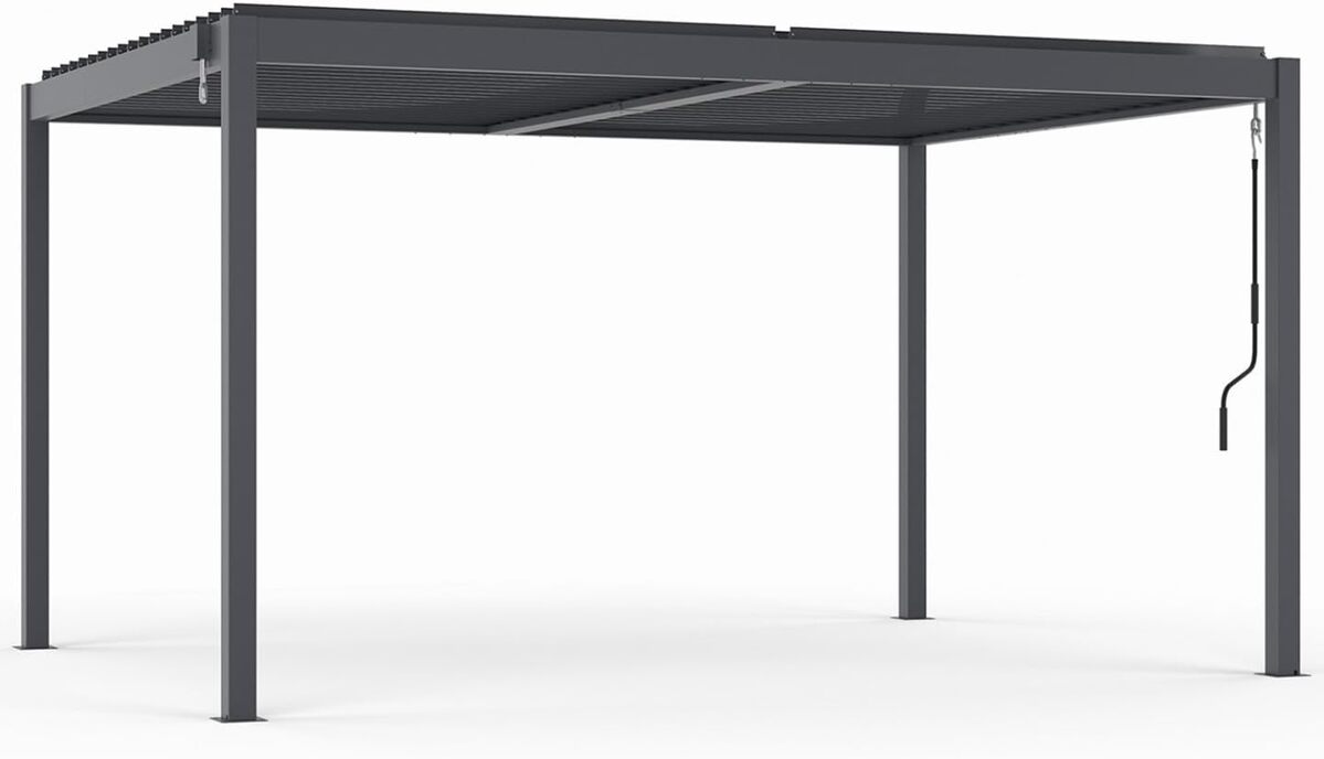 Test de la pergola IDMarket : lames orientables et design élégant