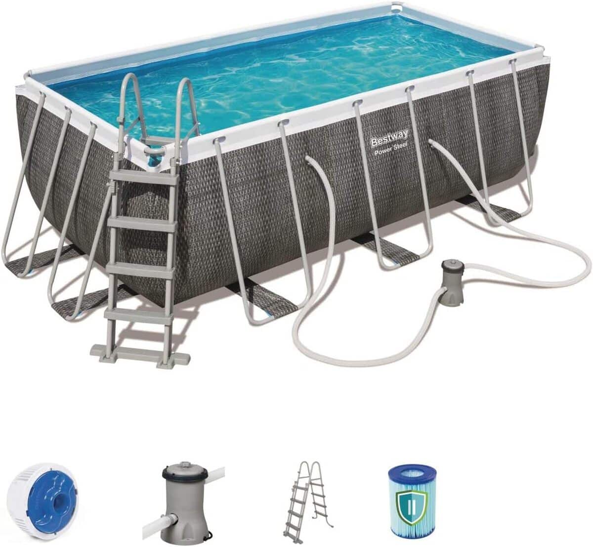 Test de la piscine Bestway 56722 Power Steel : solidité et design rotin
