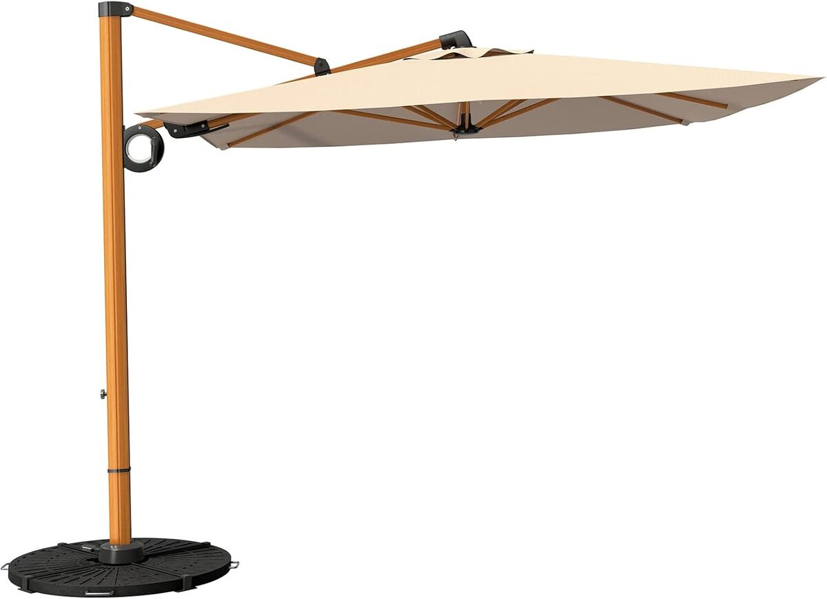 Test du parasol déporté Grand patio 3 x 3 m beige