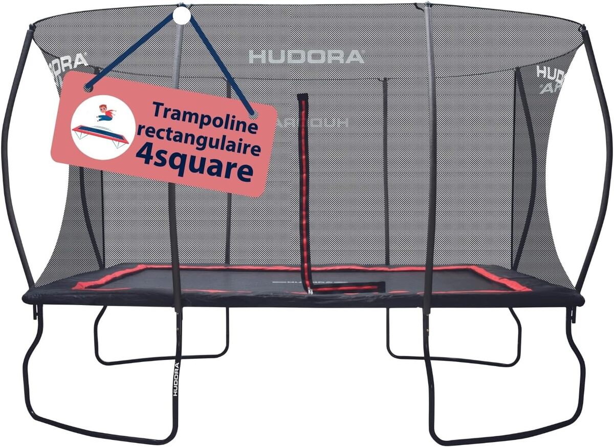 Test du trampoline extérieur Hudora 4square : performance et sécurité familias
