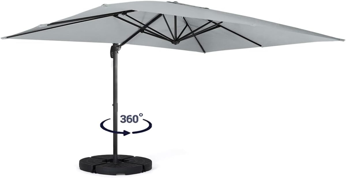 Test : parasol déporté CALVI 360 - l'allié de votre terrasse