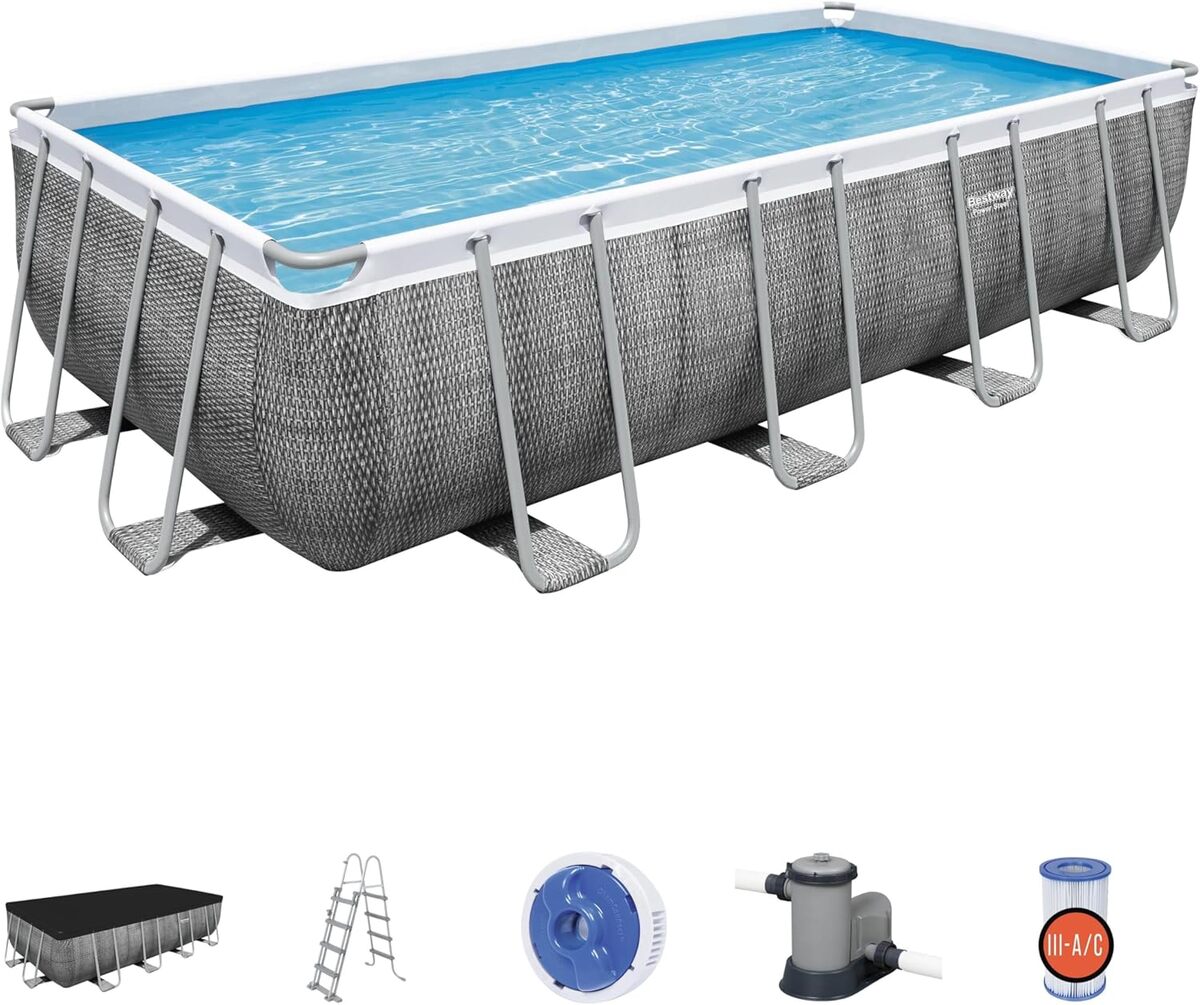 Test : piscine Bestway Power Steel 549 x 274 x 122 cm rotin gris