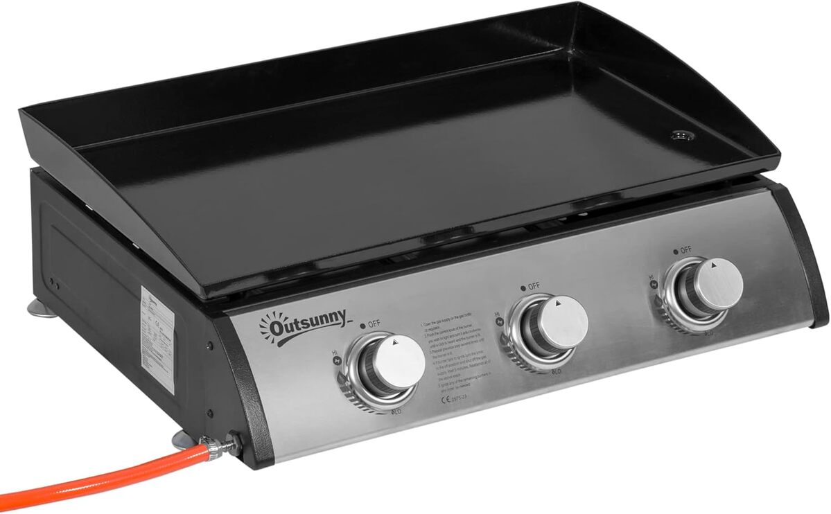 Test : plancha gaz 3 brûleurs 9 kW Outsunny