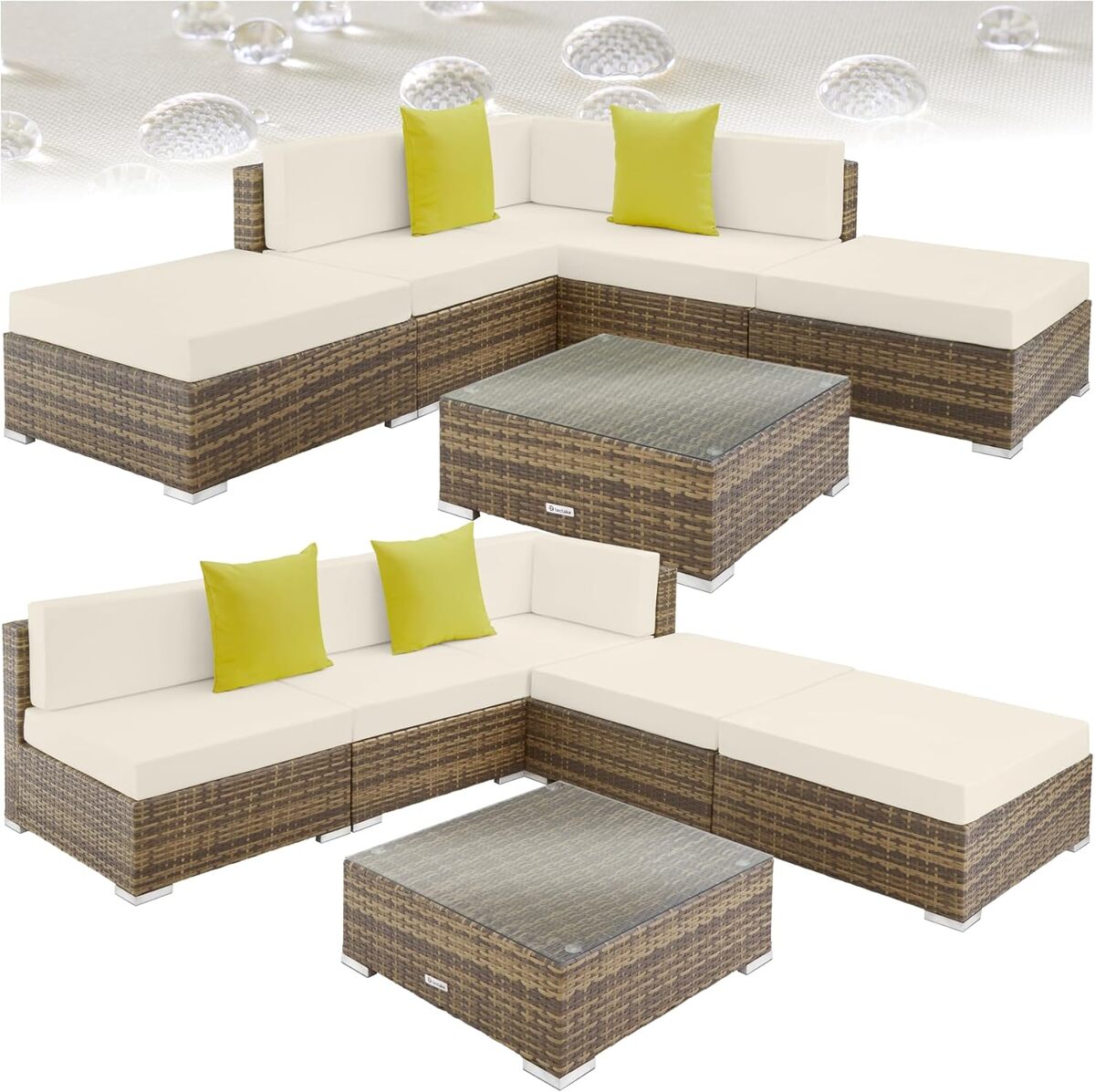 Test : salon de jardin TecTake XXL en poly rotin modulable