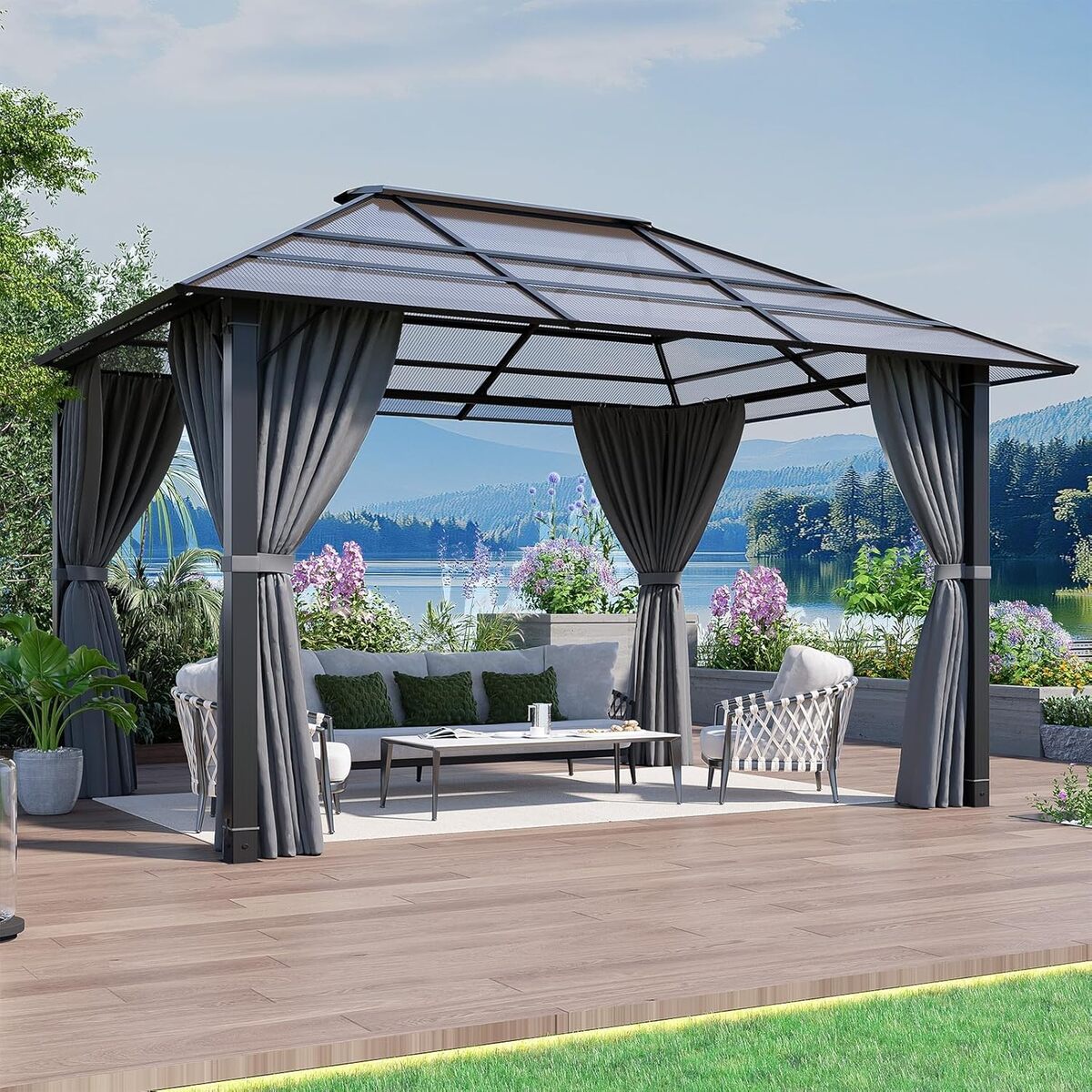 Test : tonnelle de jardin 3x4 impermeable Devoko en aluminium