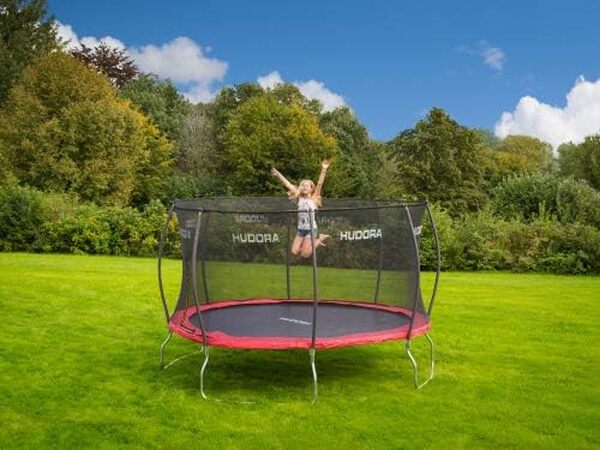 HUDORA Trampoline Fantastic en différentes tailles - Trampoline de jardin familial avec filet de sécurité - Trampoline de sport jusqu'à 100kg - Bordures extra larges pour enfants et adultes
