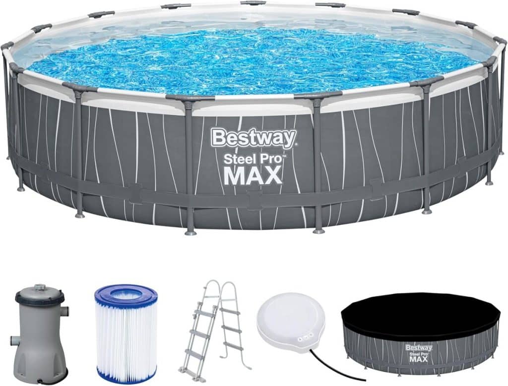 Test Bestway Steel Pro MAX : la piscine hors sol éclairée par LED