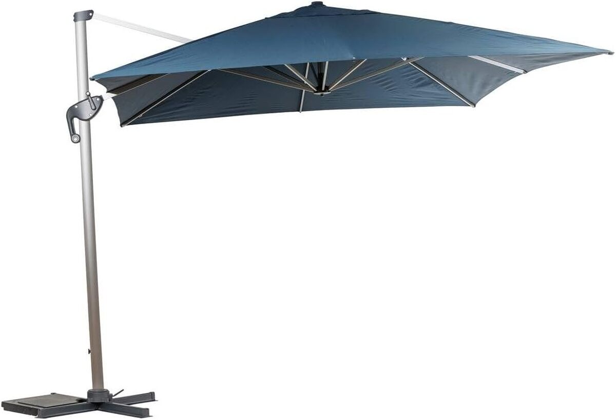 Test du parasol déporté rectangulaire équador pétrole Hespéride 4 x 3m