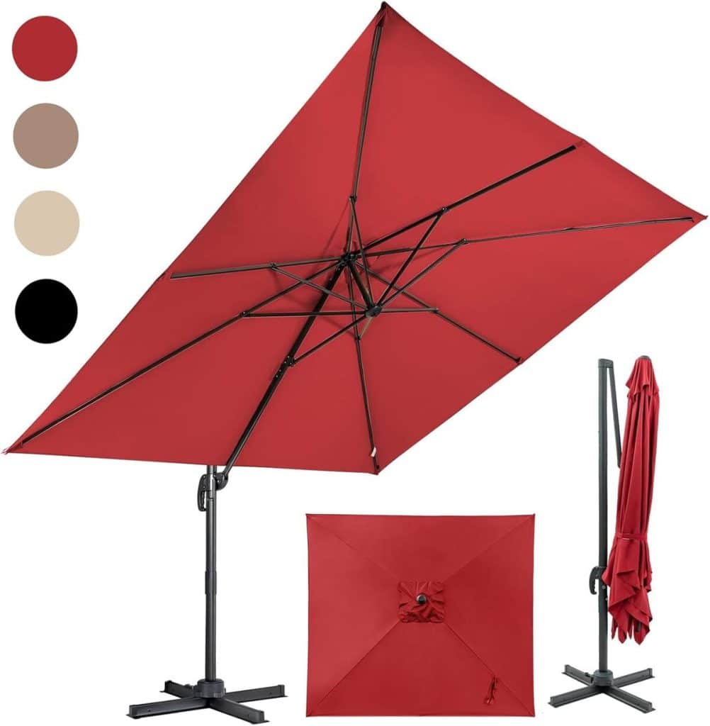 Test du parasol déporté Relax4Life 3x3M : inclinaison et rotation 360°