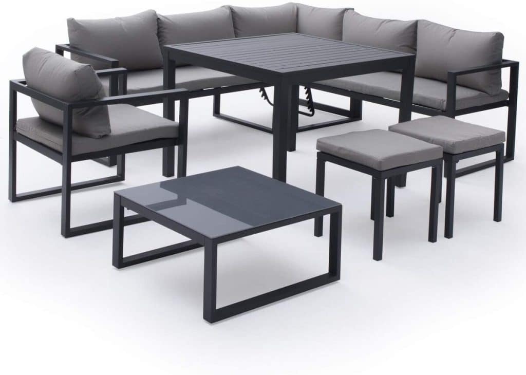 Test du salon de jardin modulable Ibiza : confort et design en aluminium anthracite