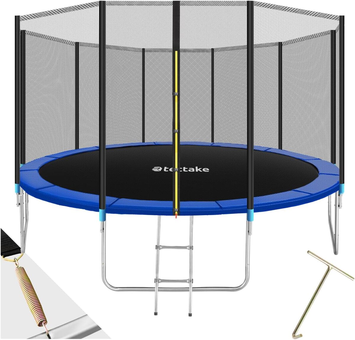 Test du trampoline tectake Ø 457 cm : sécurité maximale et accessoires inclus