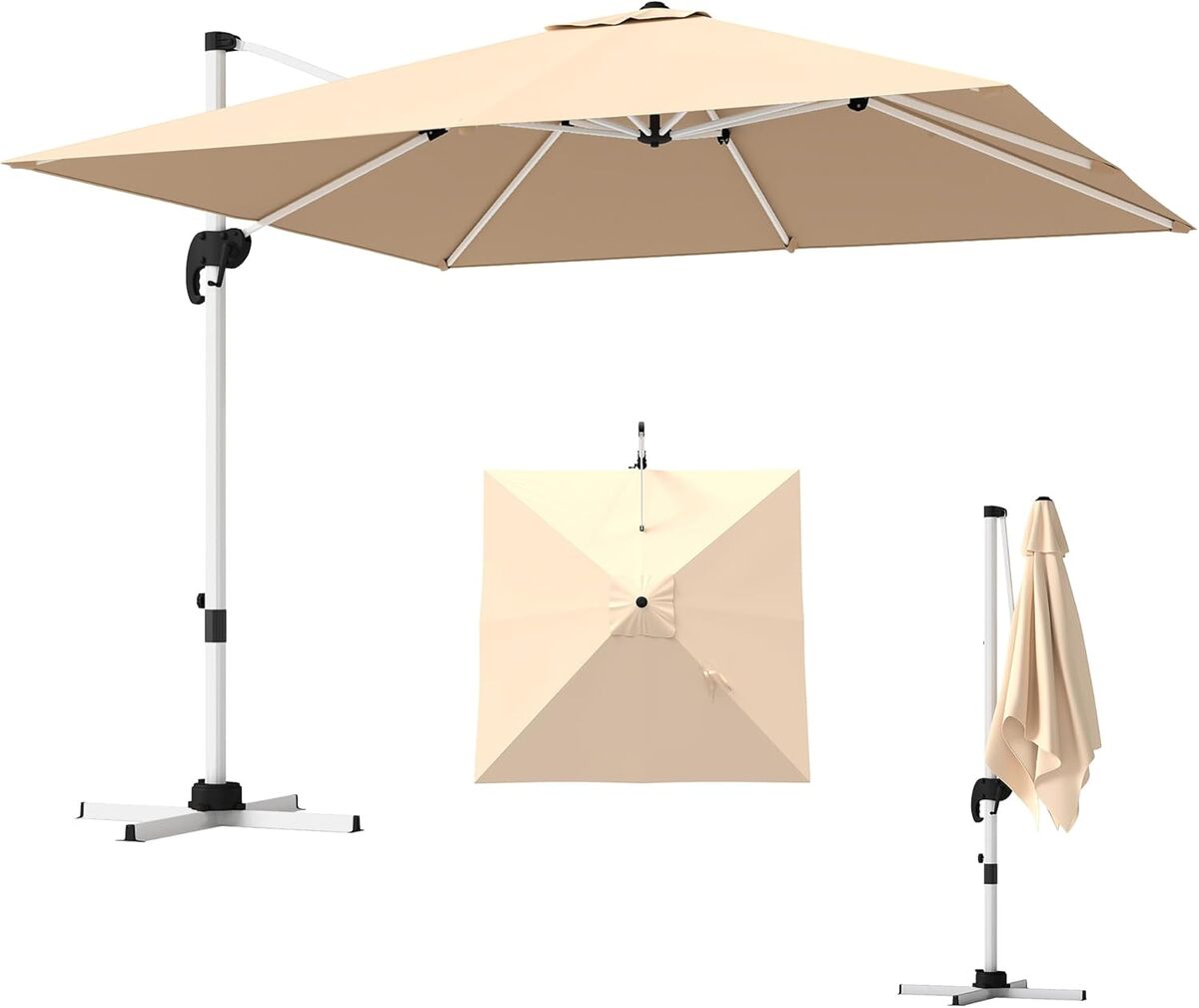 Test : parasol inclinable Outsunny 3x3 m, pivotant UV50+