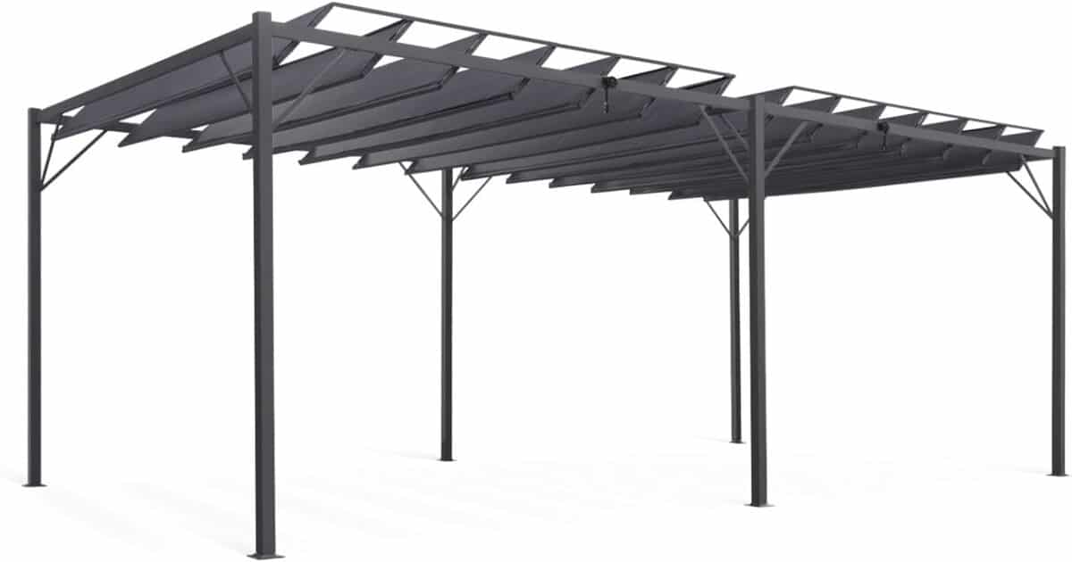 Test : pergola IDMarket lames orientables 3x6 m anthracite