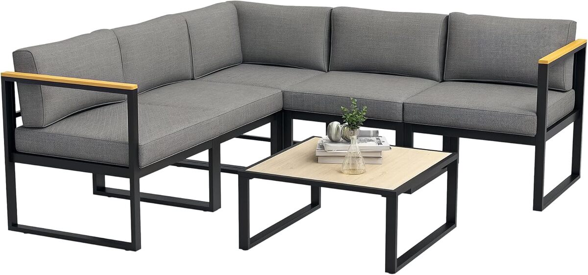 Test salon de jardin Outsunny 6 pièces : design contemporain et confort maxi
