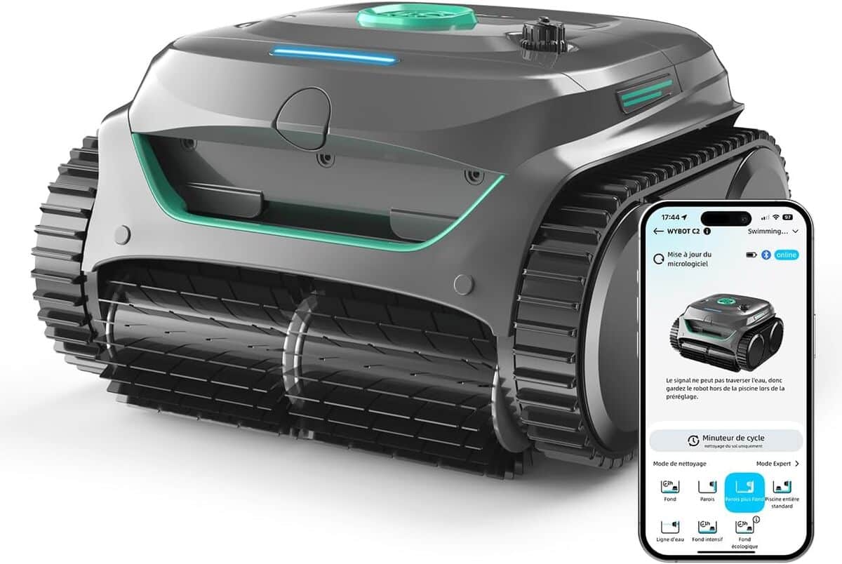 Test : wybot C2, robot piscine sans fil performant