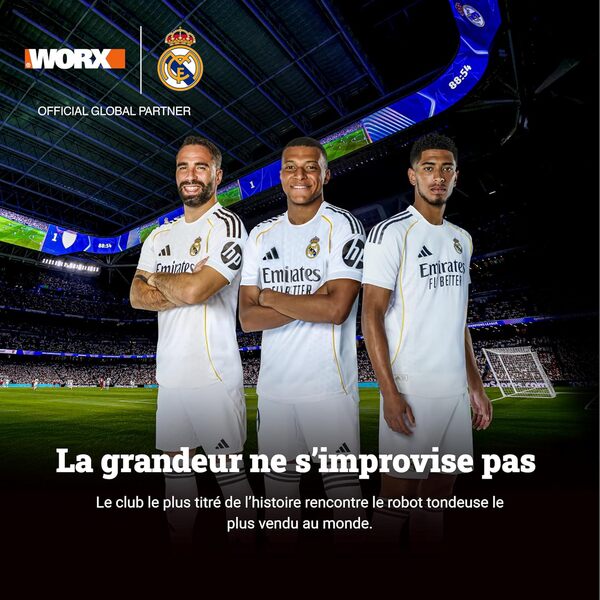 WORX Landroid WR184E Robot Tondeuse Connecté e t Intelligent, 400 m² Surf.Max 450 m², Installation Facile, Configurable, Pente 35%, détecteur de Pluie, Coupe près des Bordures, Tonte Rapide