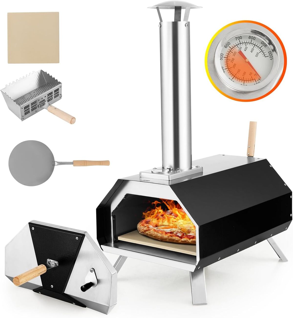 Test du four à pizza extérieur GYMAX : pratique et pliable