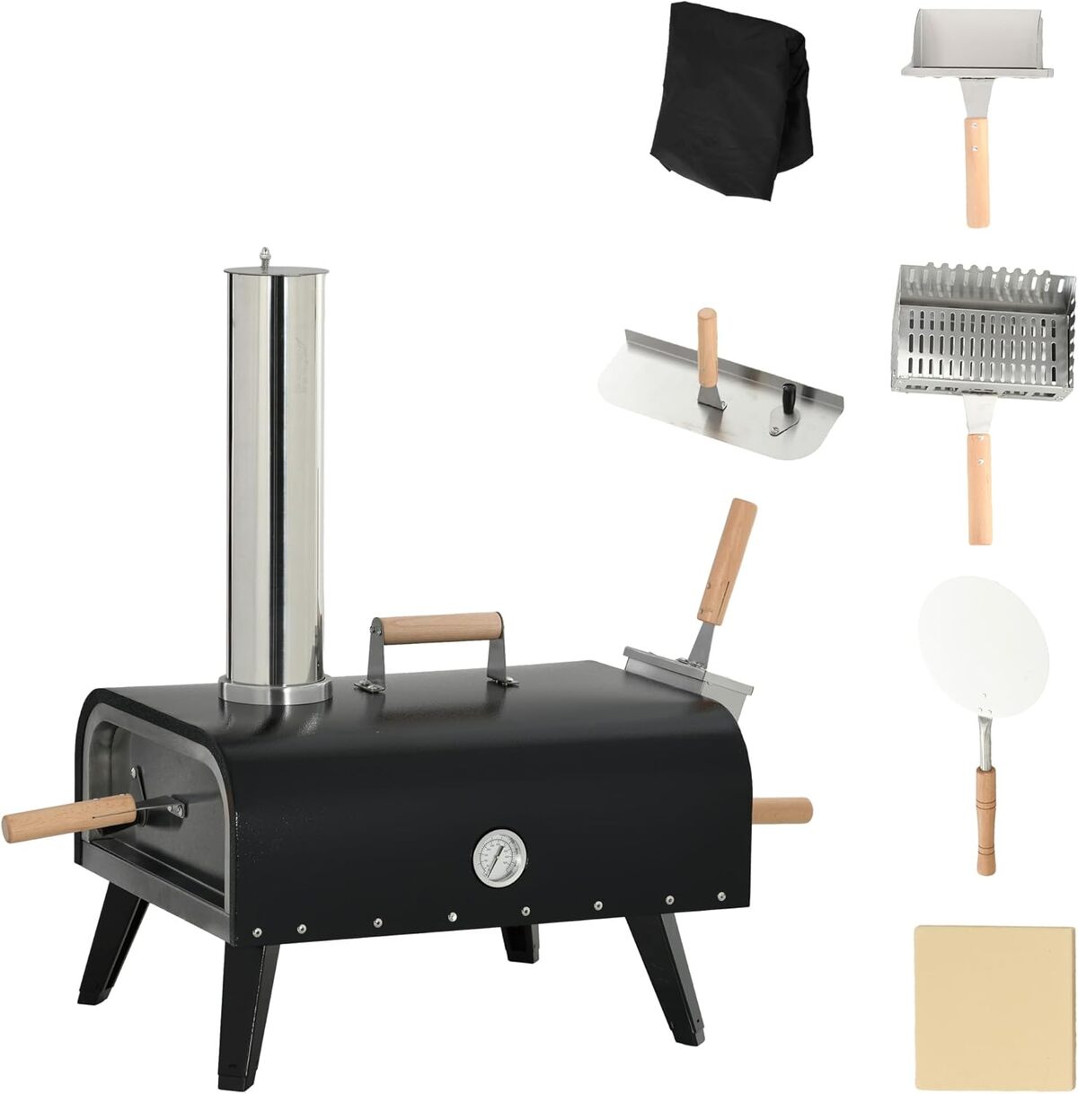 Test du four à pizza extérieur Outsunny au feu de bois : pratique et transportable