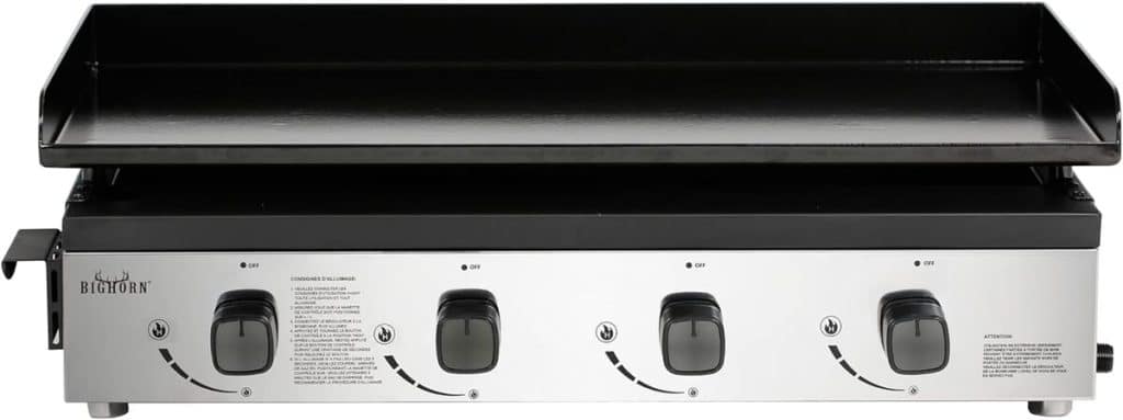 Test : plancha à gaz 4 brûleurs 10 kW noir