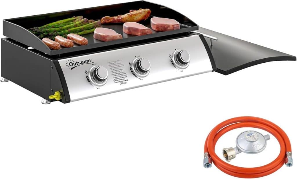 Test plancha gaz Outsunny : 3 brûleurs pour des repas conviviaux