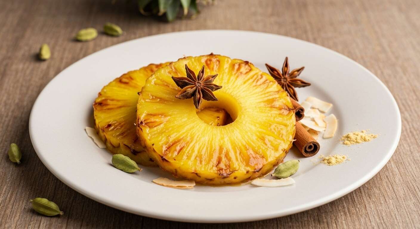 Ananas rôti au caramel épicé : le dessert exotique et irrésistible qui sort du lot !