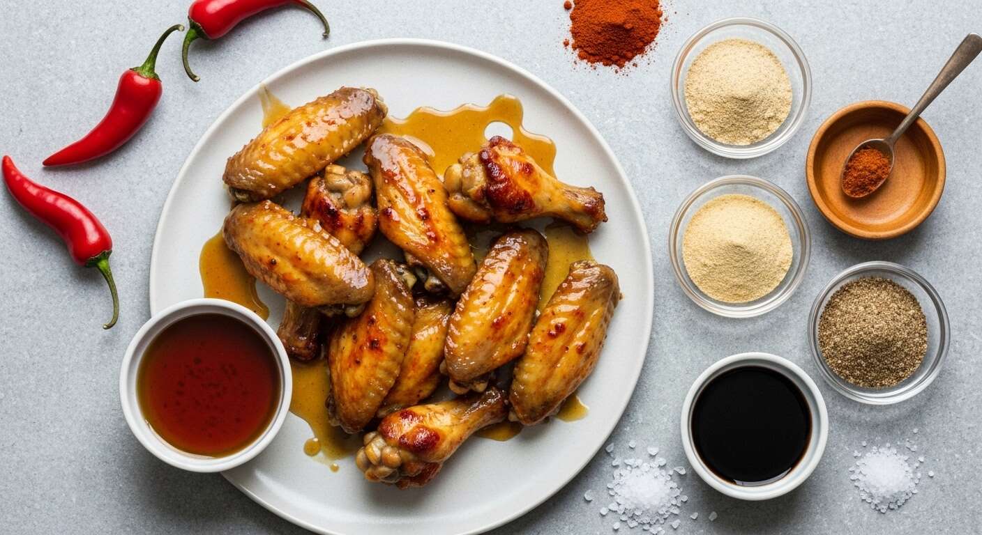 Ailerons de poulet caramélisés au sirop d'érable et chipotle