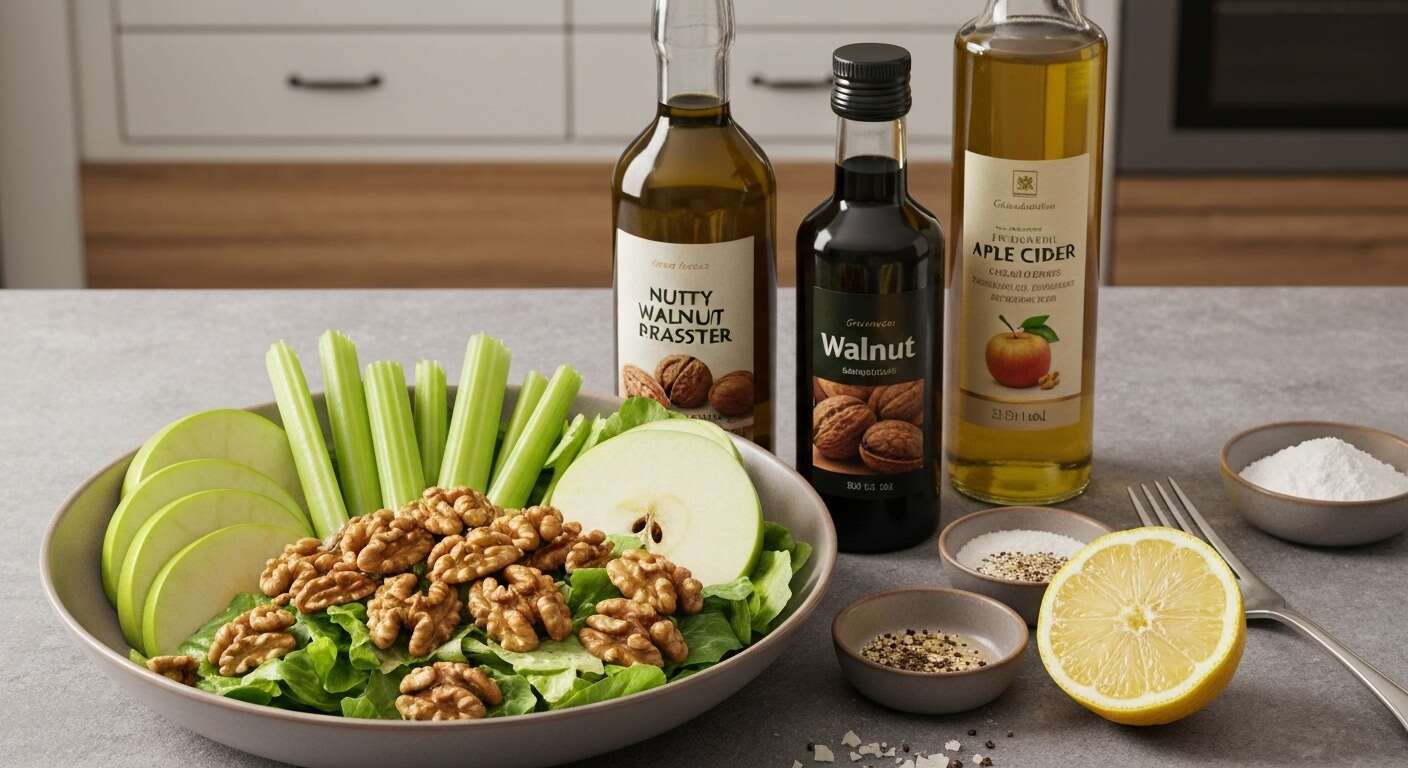 Croquant et légèreté : salade aux pommes granny smith, céleri et noix caramélisées