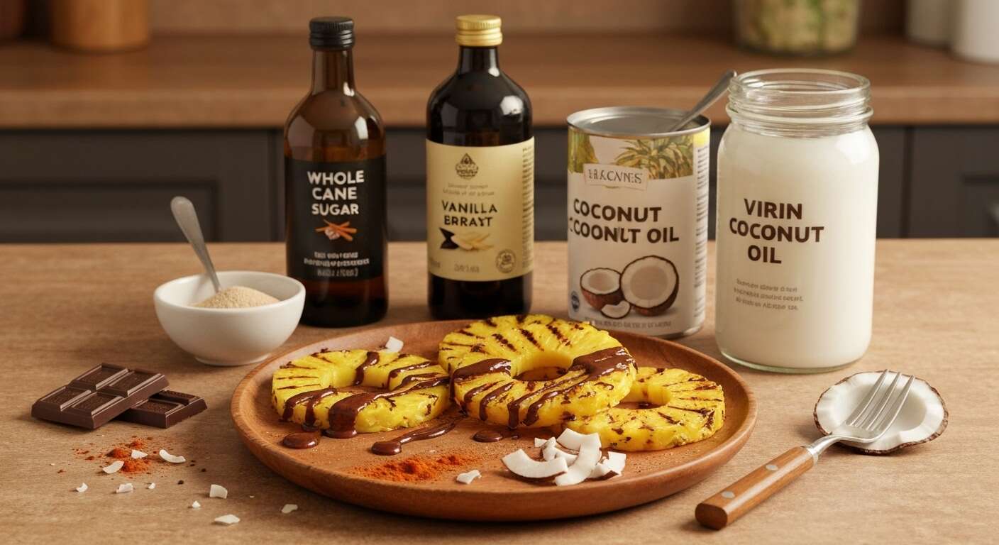 Ananas grillé sauce chocolat épicée pour une touche sucrée-salée sensationnelle