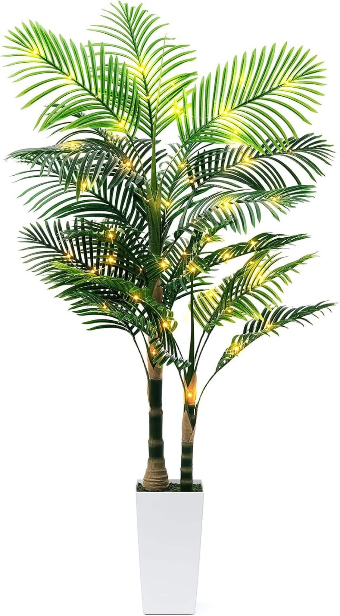 Avis sur le palmier artificiel Palmier tropical 1, 8 m avec guirlande LED