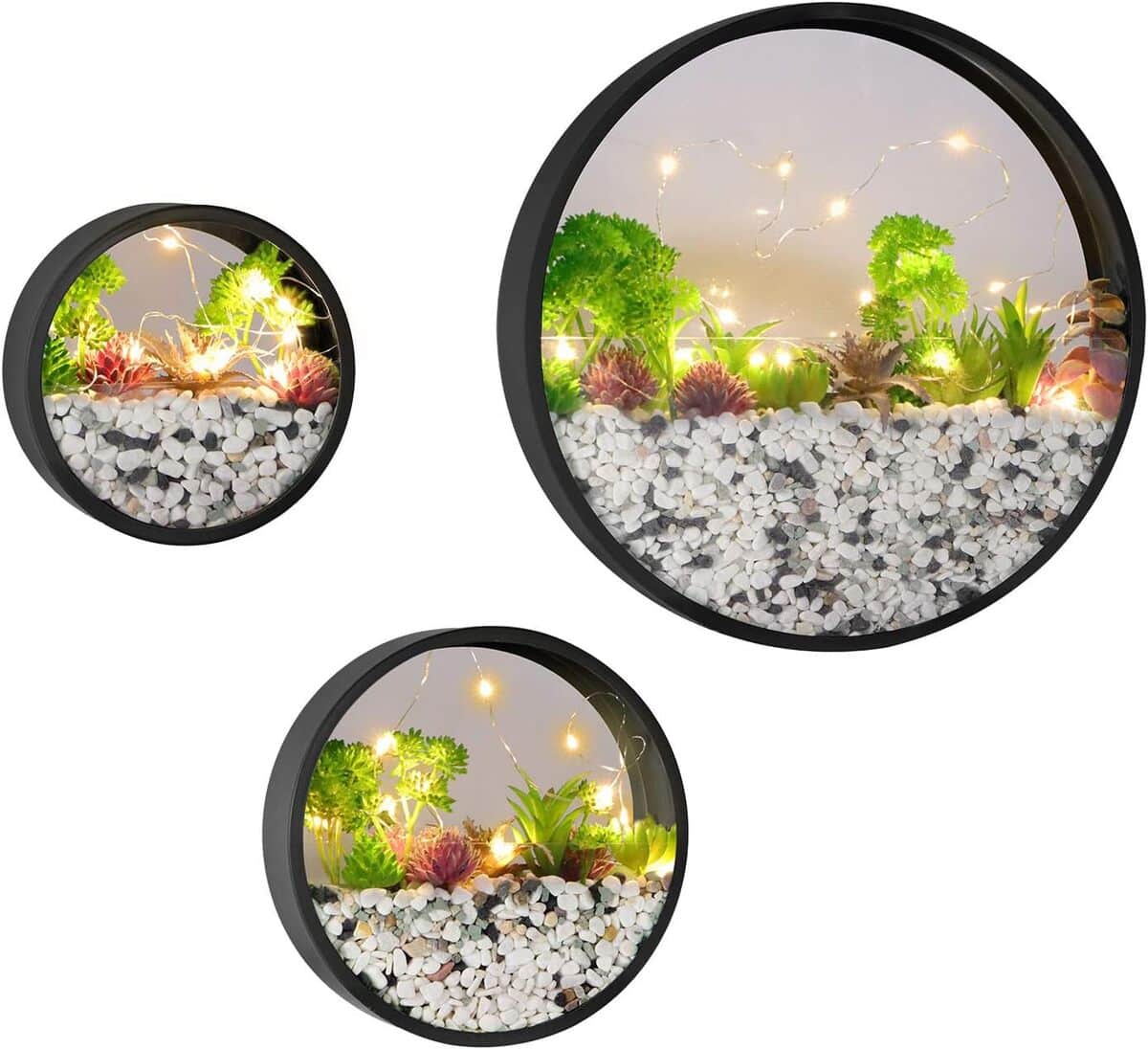 Avis : trio de pots de fleurs modernes avec LED