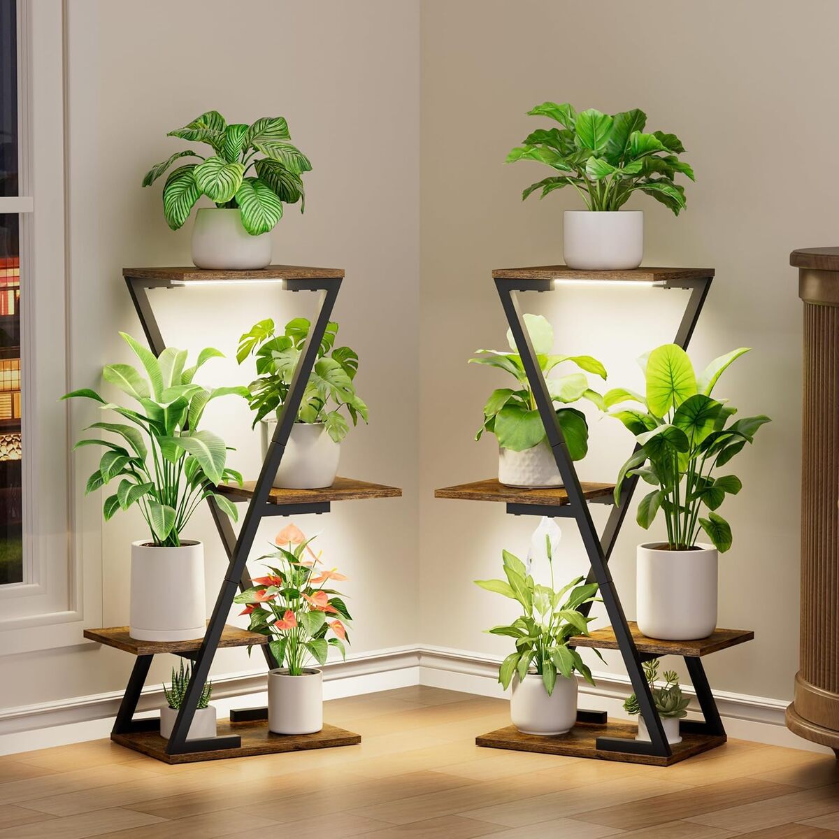 Test des étagères d'angle lumineuses pour plantes d'intérieur modèle "éclat Z