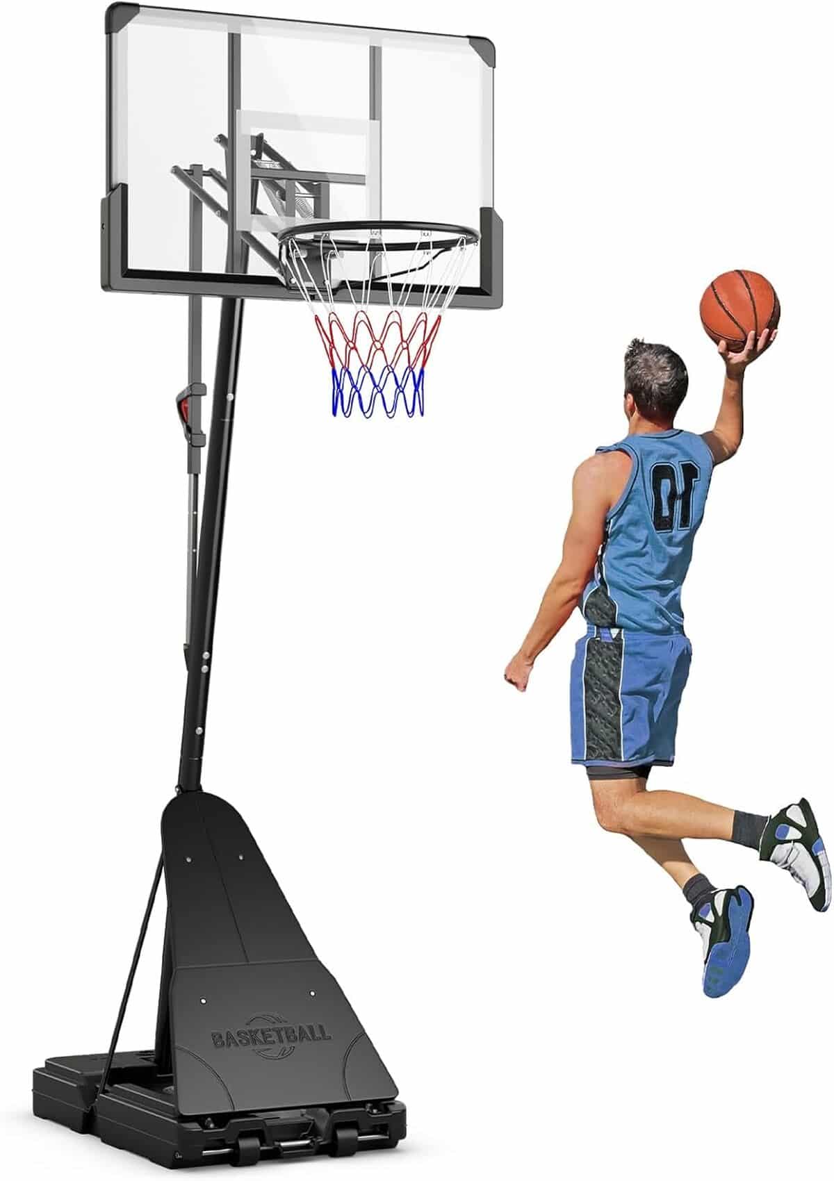 Test du Gymax panier de basketball mobile : hauteur ajustable et structure stable