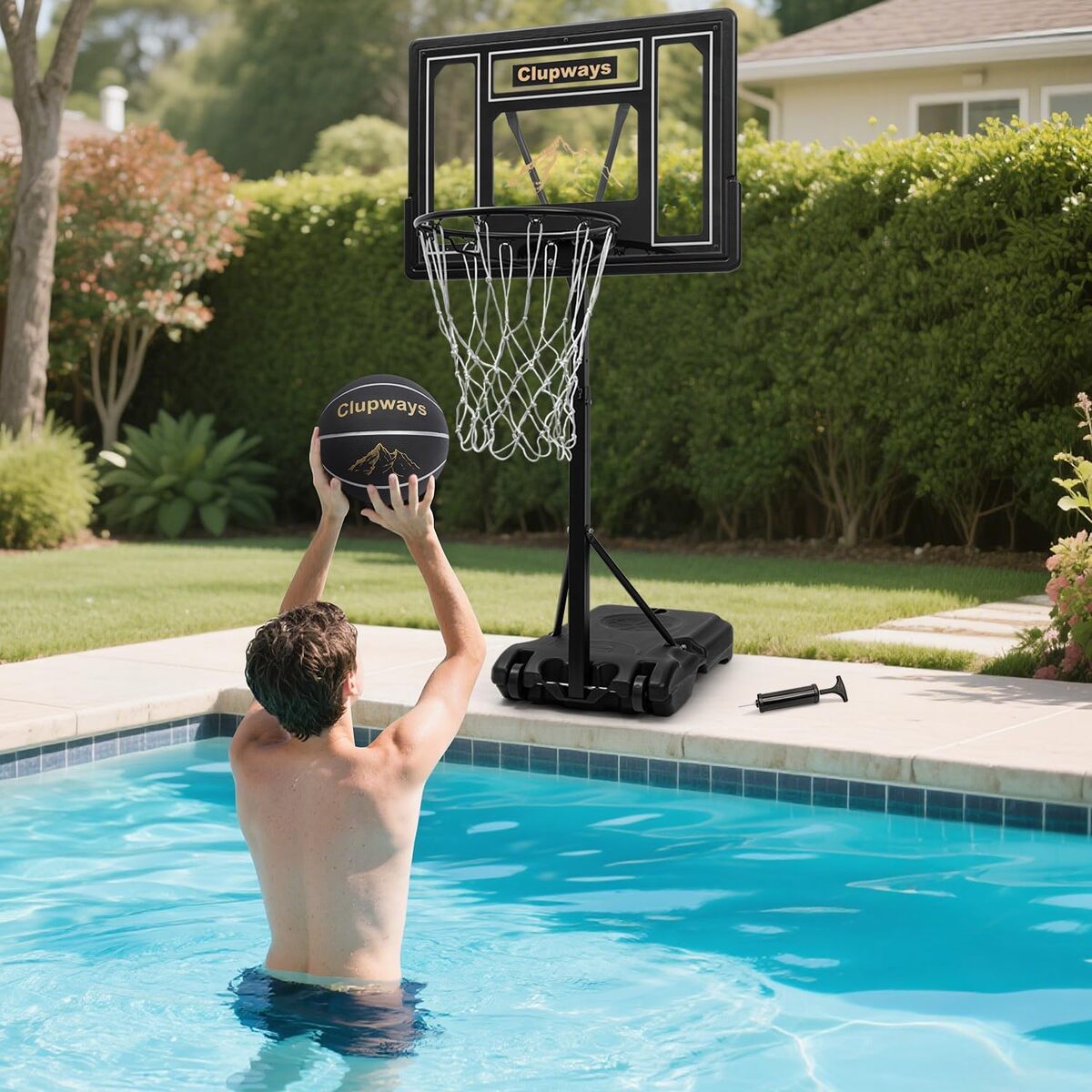 Test du panier de basket Clupways réglable avec ballon et pompe