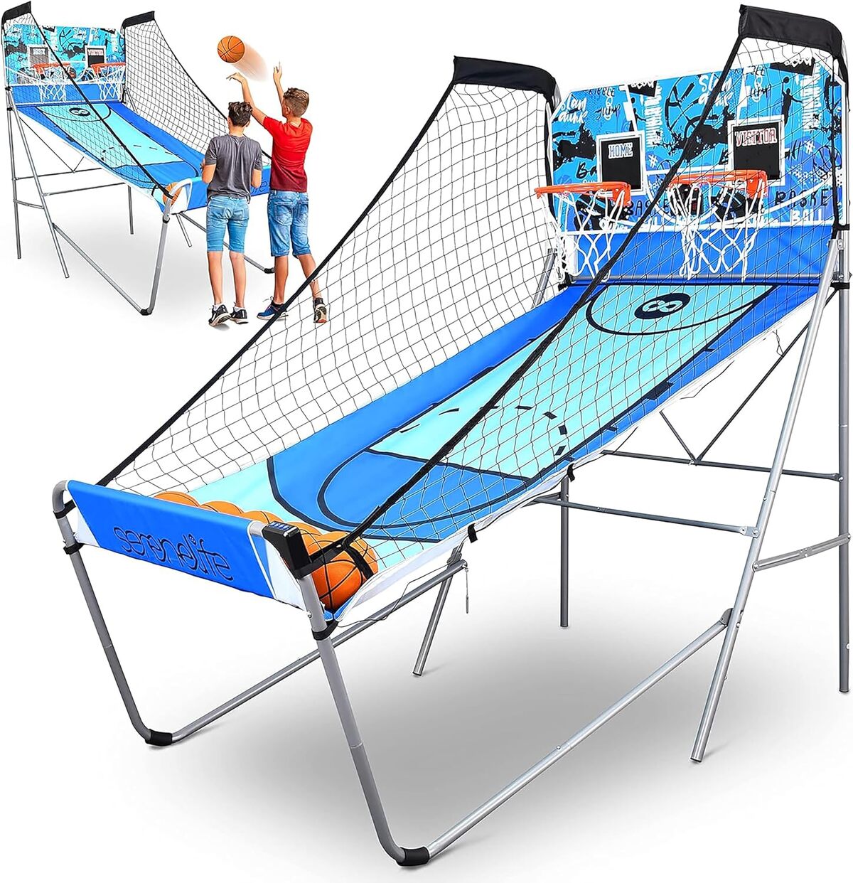 Test : jeu de basketball intérieur SereneLife pliable avec tableau de bord électronique