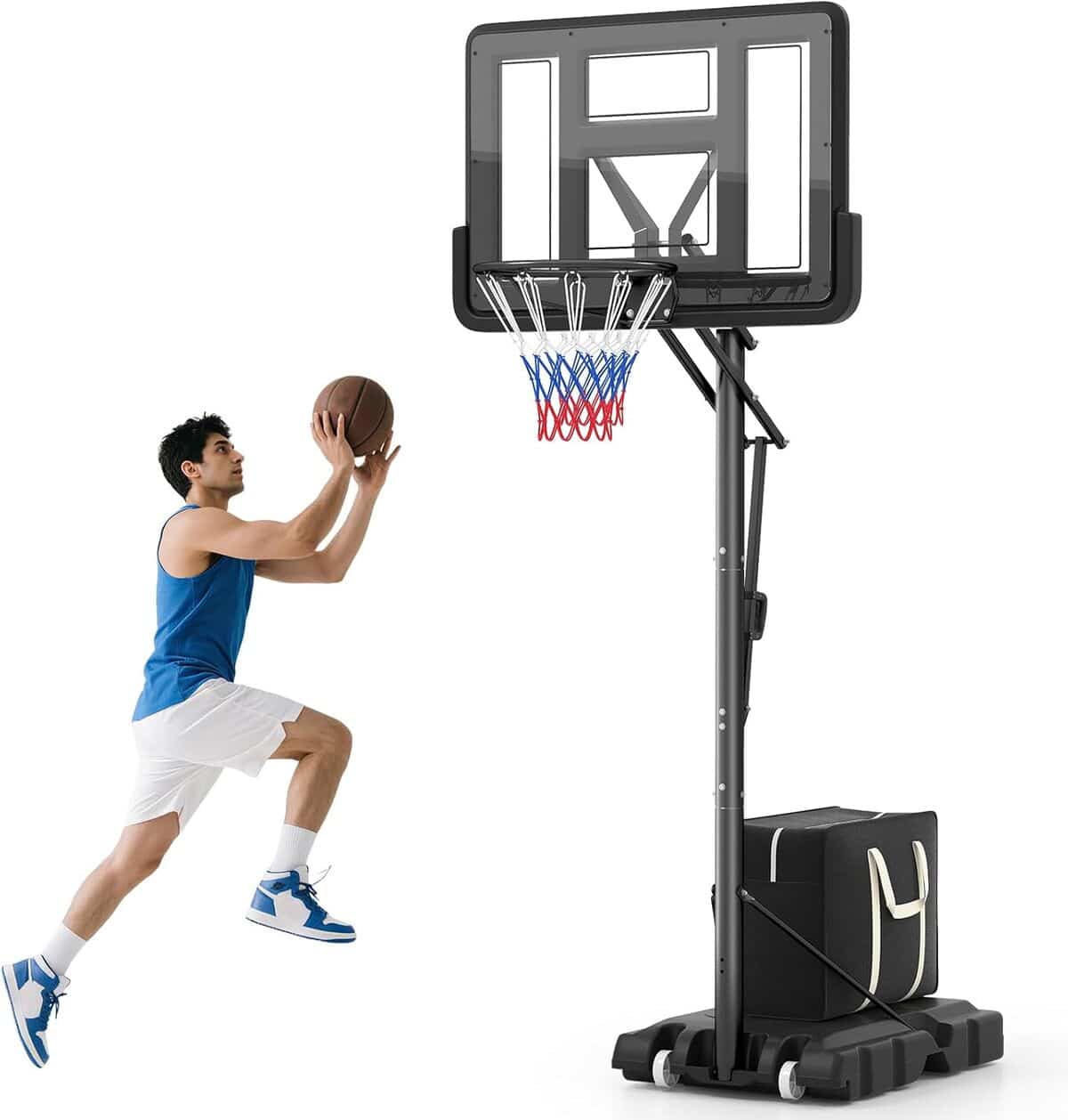 Test : panier de basket GYMAX réglable et mobile