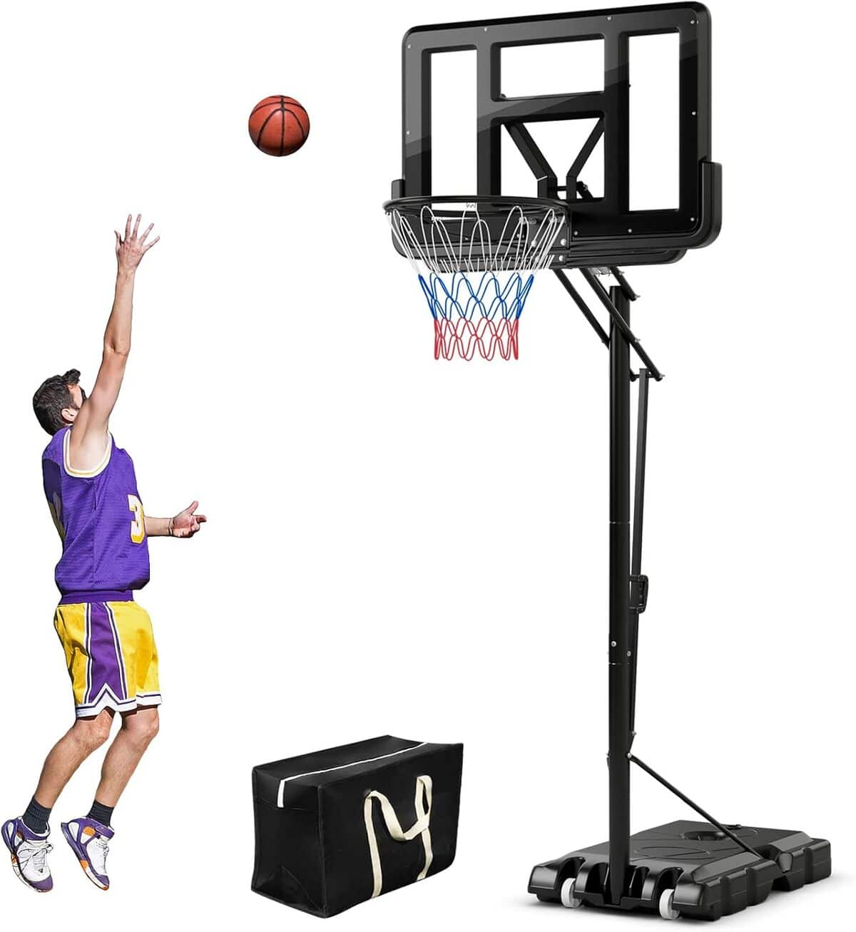 Test : panier de basket mobile COSTWAY, hauteur ajustable