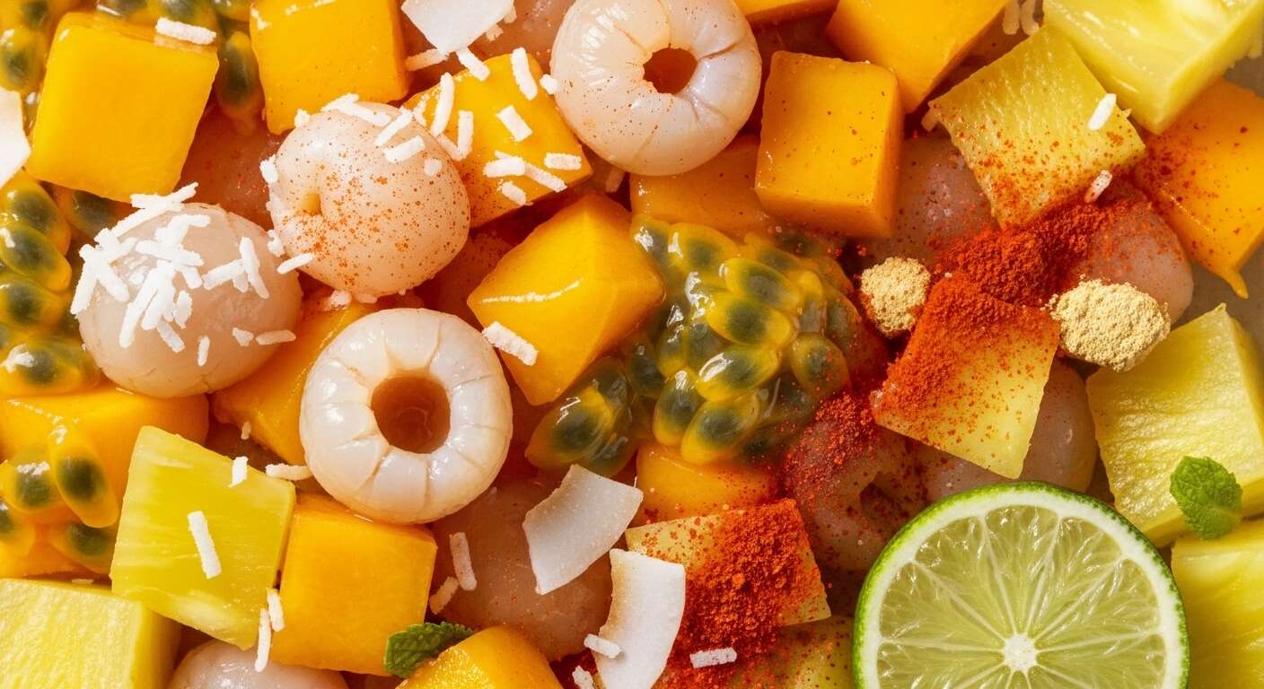 Salade magique aux fruits exotiques et touche de piment