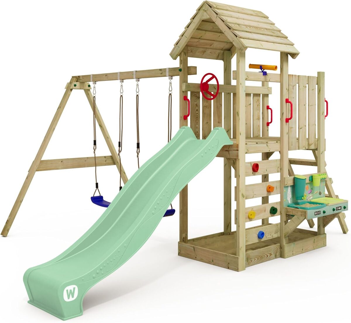 Test : aire de jeux MultiFlyer Wickey avec portique et toboggan