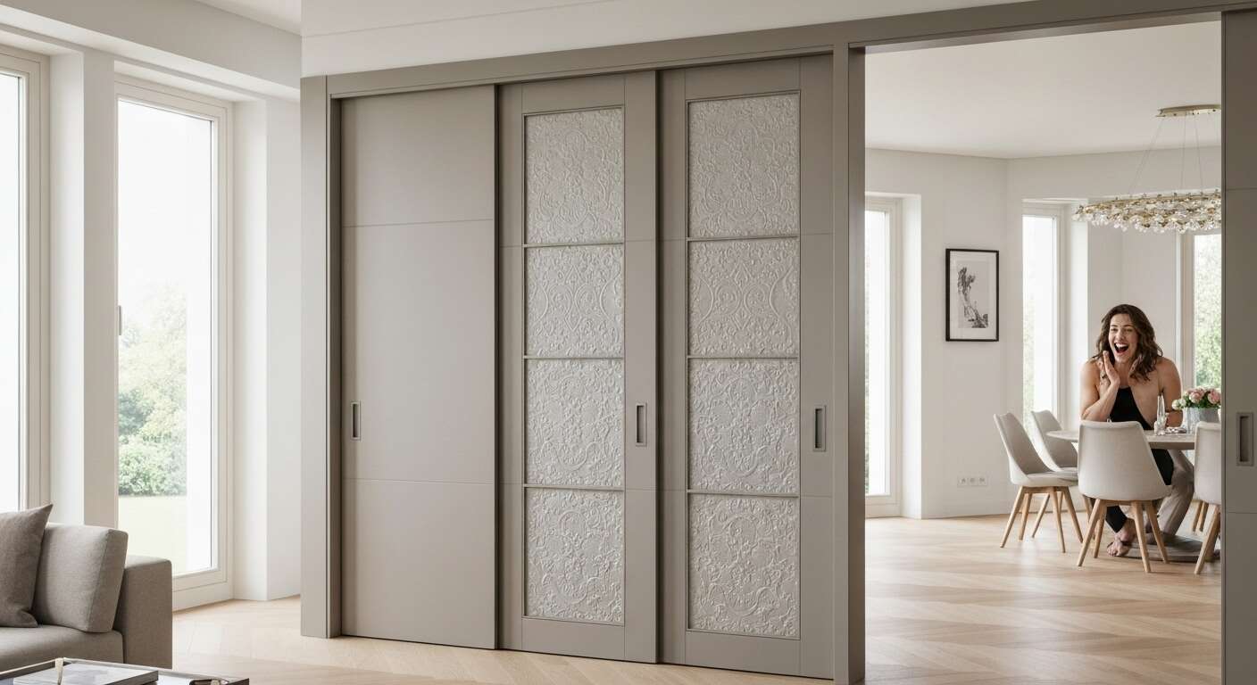 Id&eacute;es originales pour int&eacute;grer des portes coulissantes grav&eacute;es