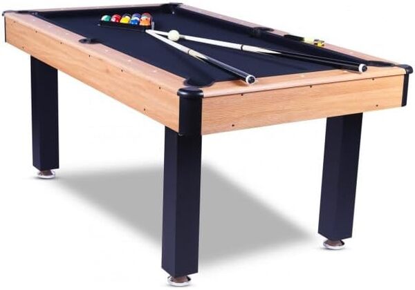 Billard US Vegas 6ft Convertible Bois Noir - Table à Manger/Billard/Ping Pong - Livraison Offerte et Rapide !