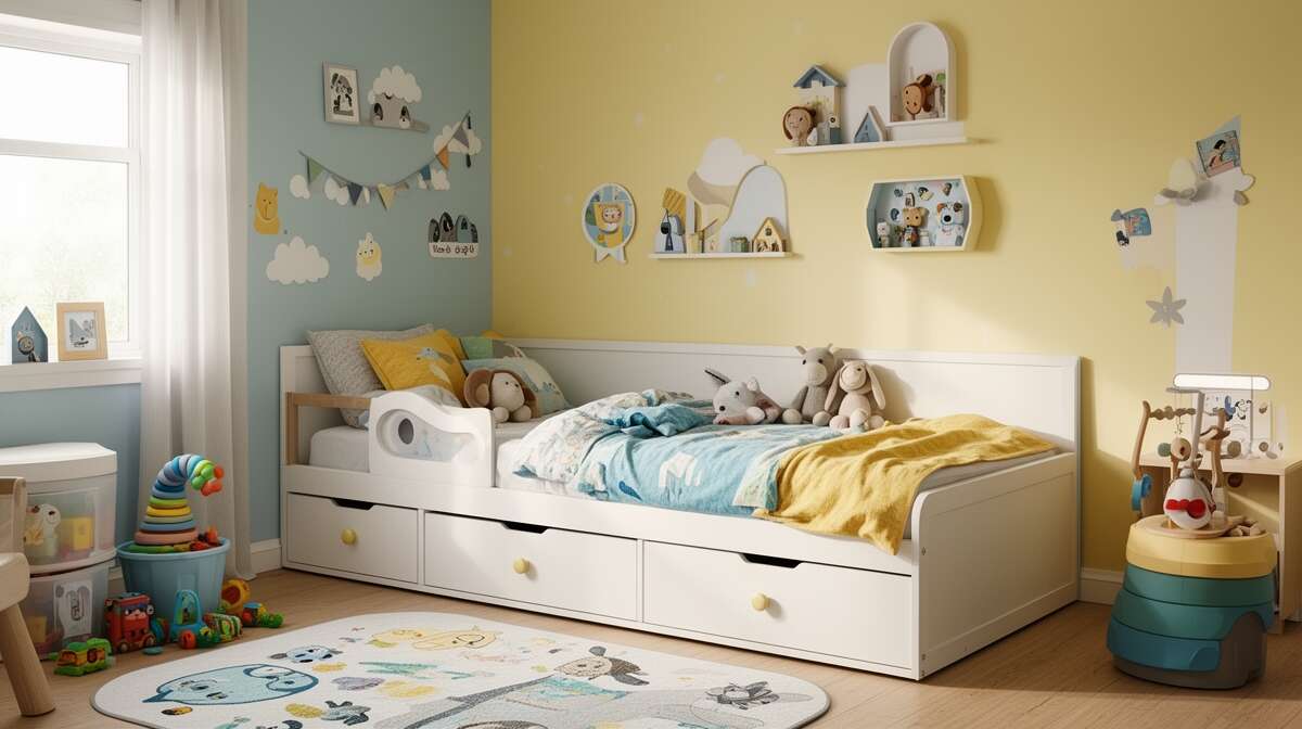 Agrandir l'espace d'une petite chambre d'enfant