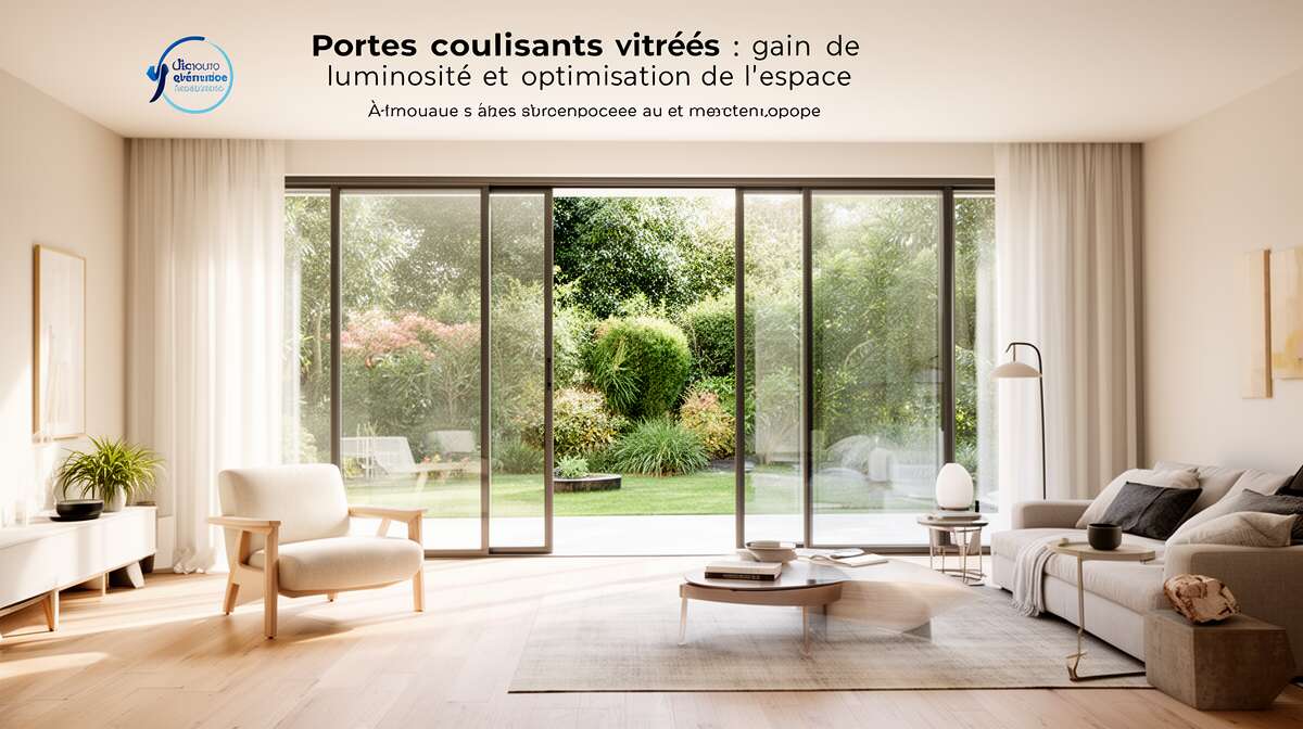 Gain de luminosit&eacute; avec les portes coulissantes vitr&eacute;es