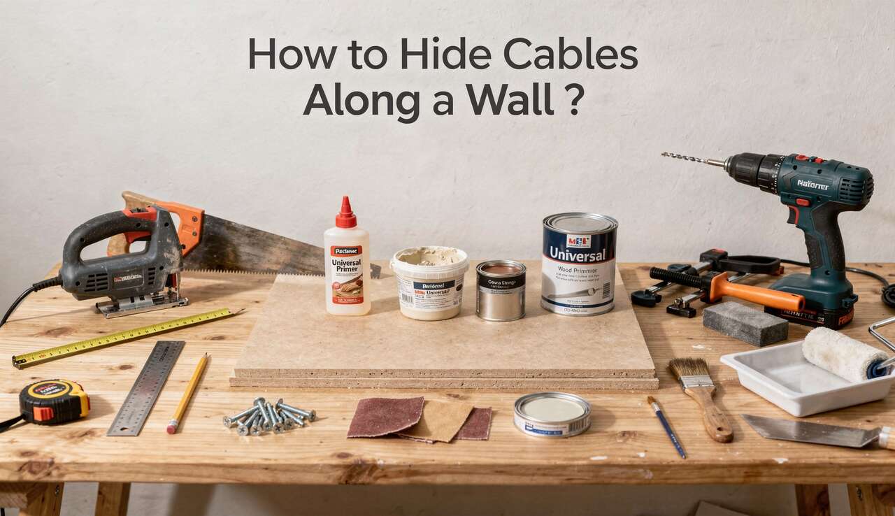 Comment cacher les câbles le long d'un mur ?