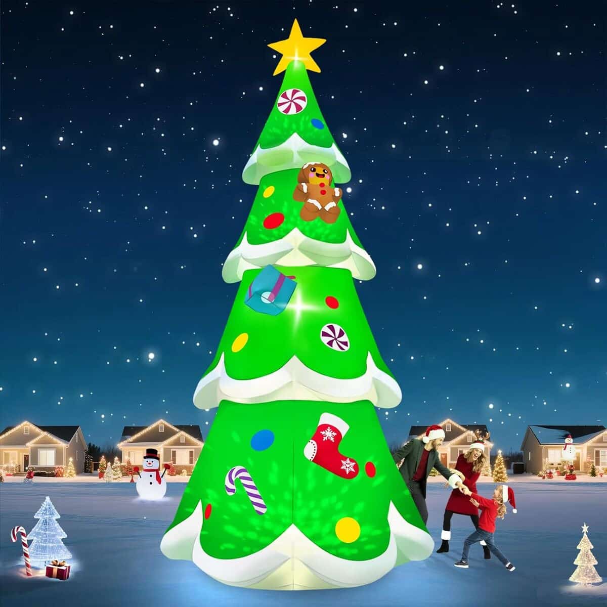 Test : arbre de Noël gonflable 20 pieds Kalolary, une décoration massive et festive