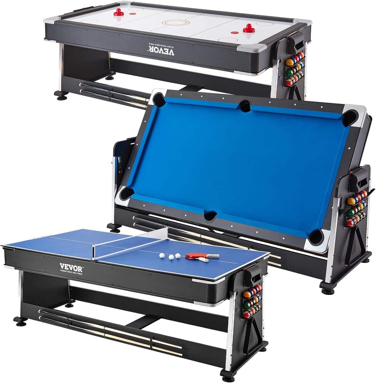 Test de la table de jeu pivotante 3-en-1 VEVOR
