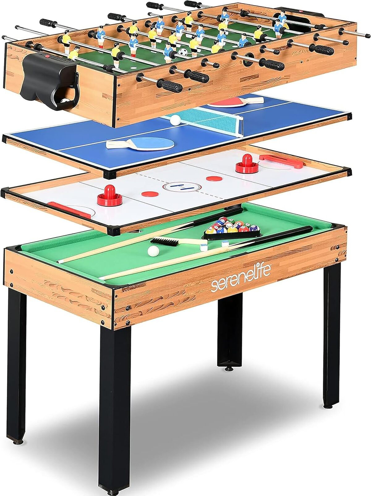 Test SereneLife table multijeux 4 en 1 : l'expérience arcade complète